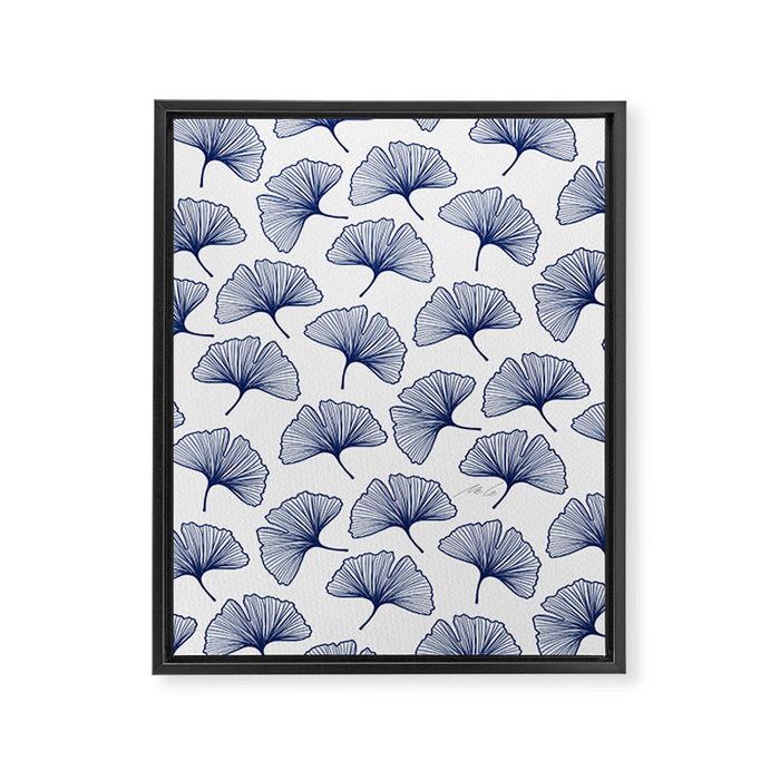 Ginkgo Leafs Pattern_42 Framed Canvas Print Gallery Image 1