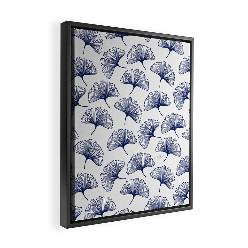 Ginkgo Leafs Pattern_42 Framed Canvas Print Gallery Image 2