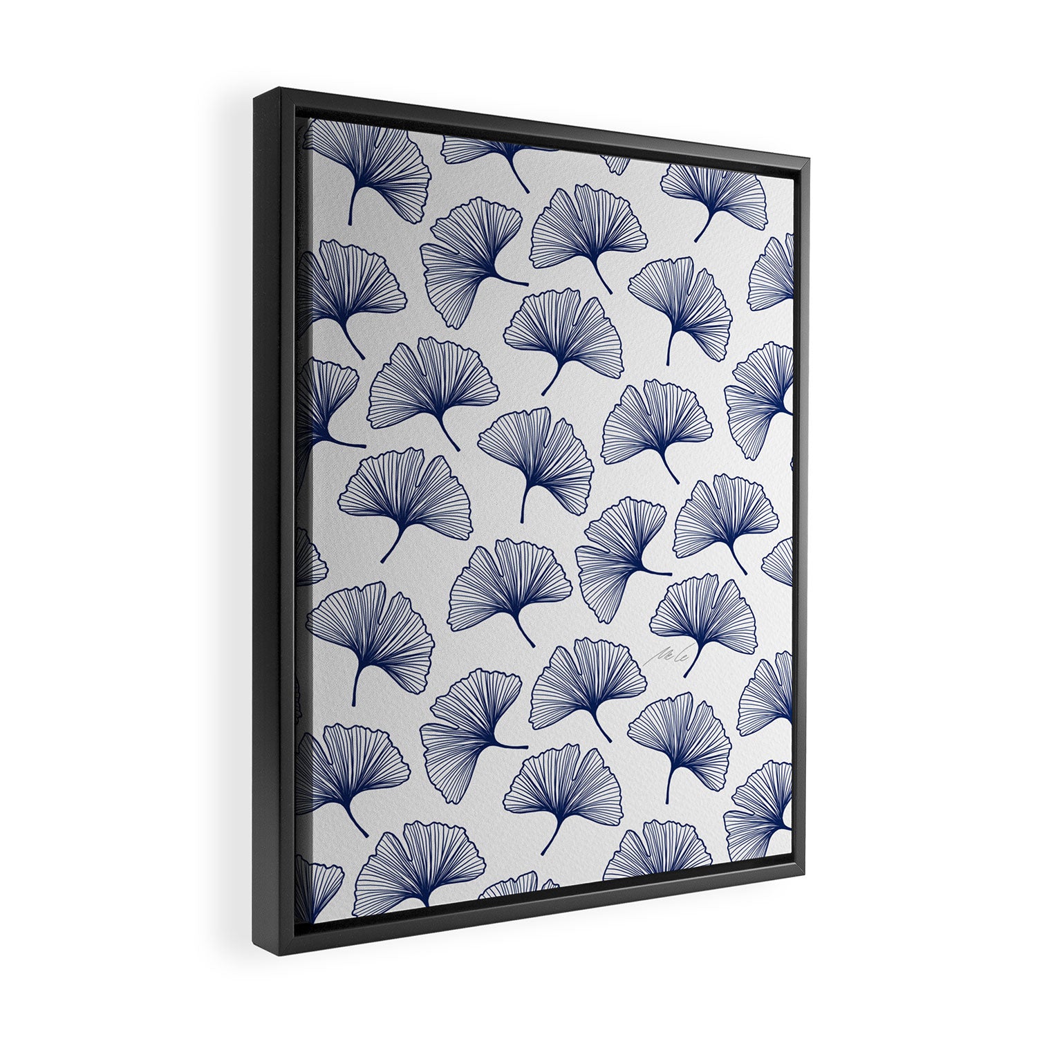 Ginkgo Leafs Pattern_42 Framed Canvas Print Gallery Image 2