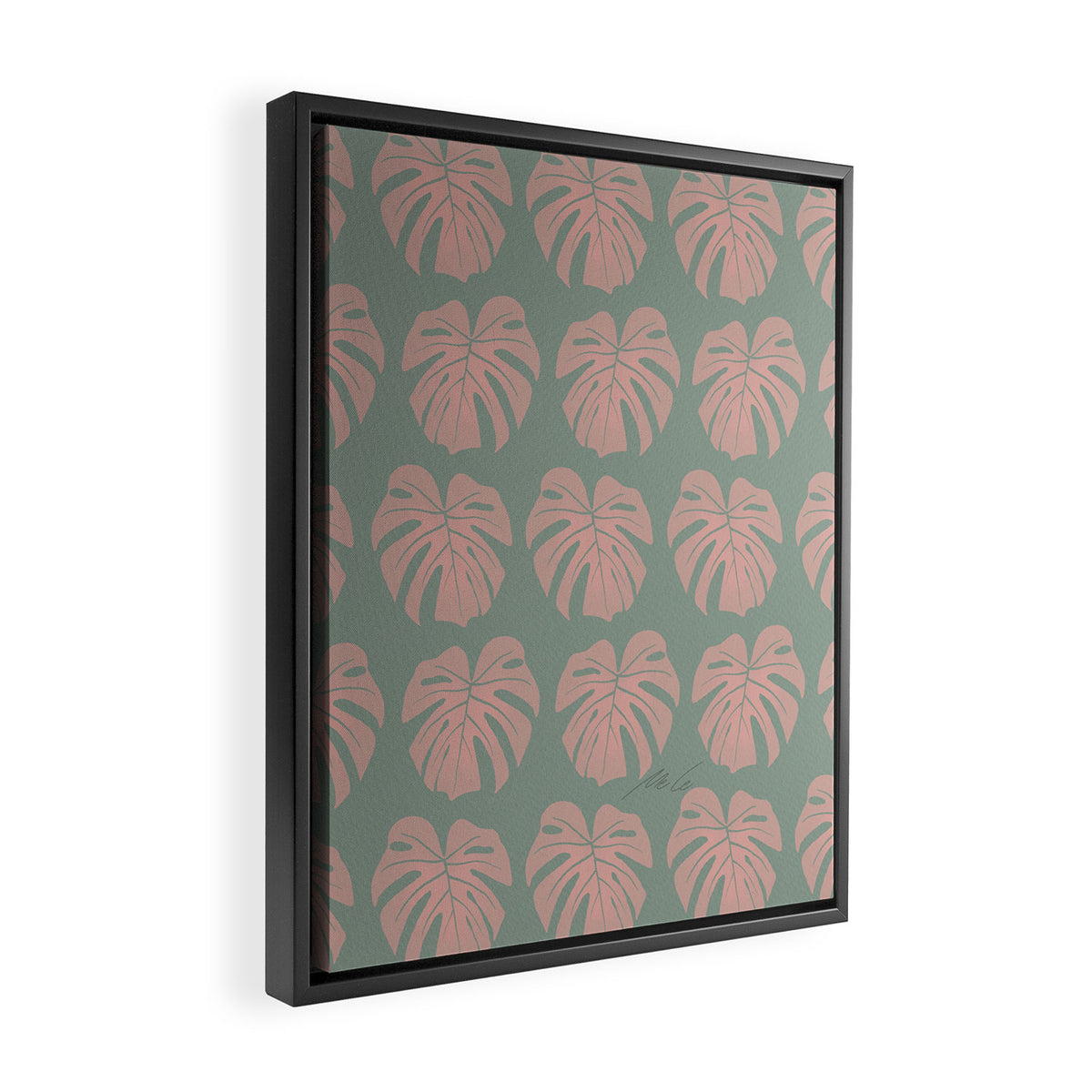 Monstera Jungle_01 Framed Canvas Print Gallery Image 2