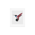 Red Hummingbird  Art Print Gallery Image 1