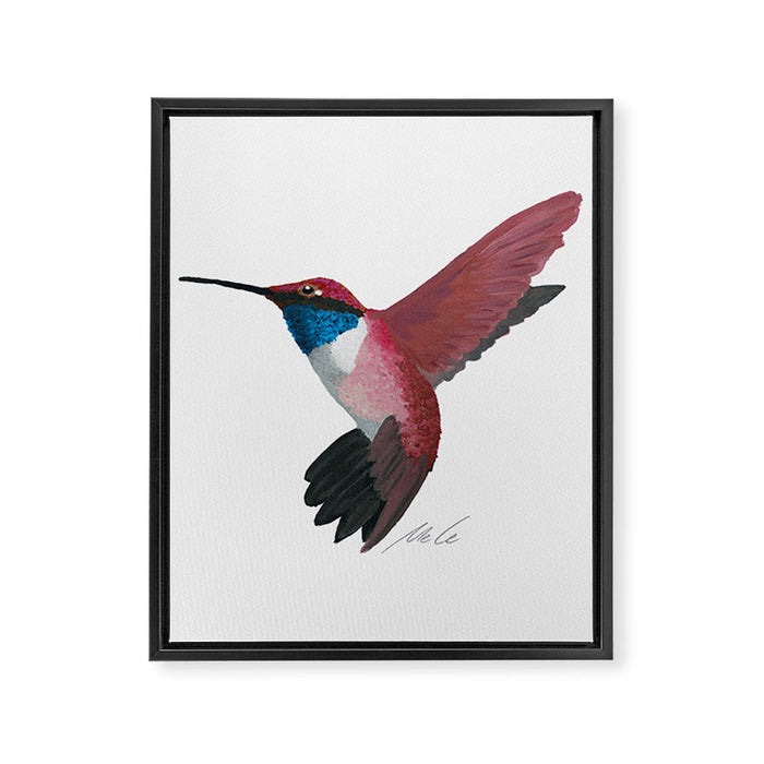 Red Hummingbird  Framed Canvas Print Gallery Image 1