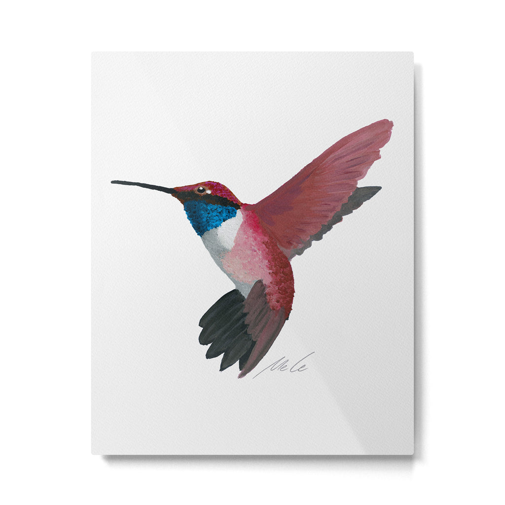 Red Hummingbird  Metal Print Gallery Image 1