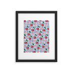 Watercolor Cherry Blossom Picnic Pattern Framed Art Print Gallery Image 6