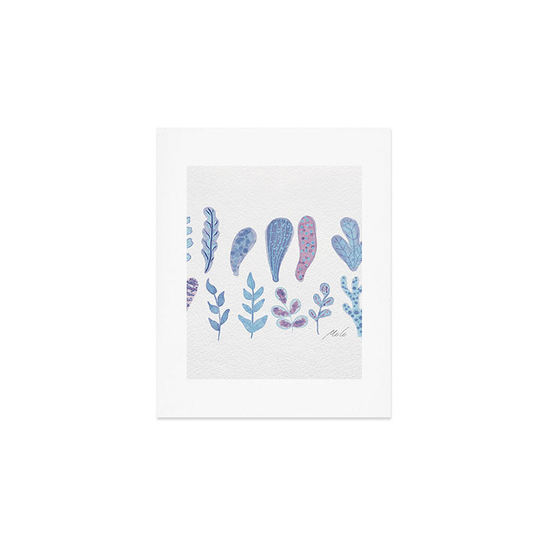Watercolor Corals and Seaweed Art Print Gallery Image 1