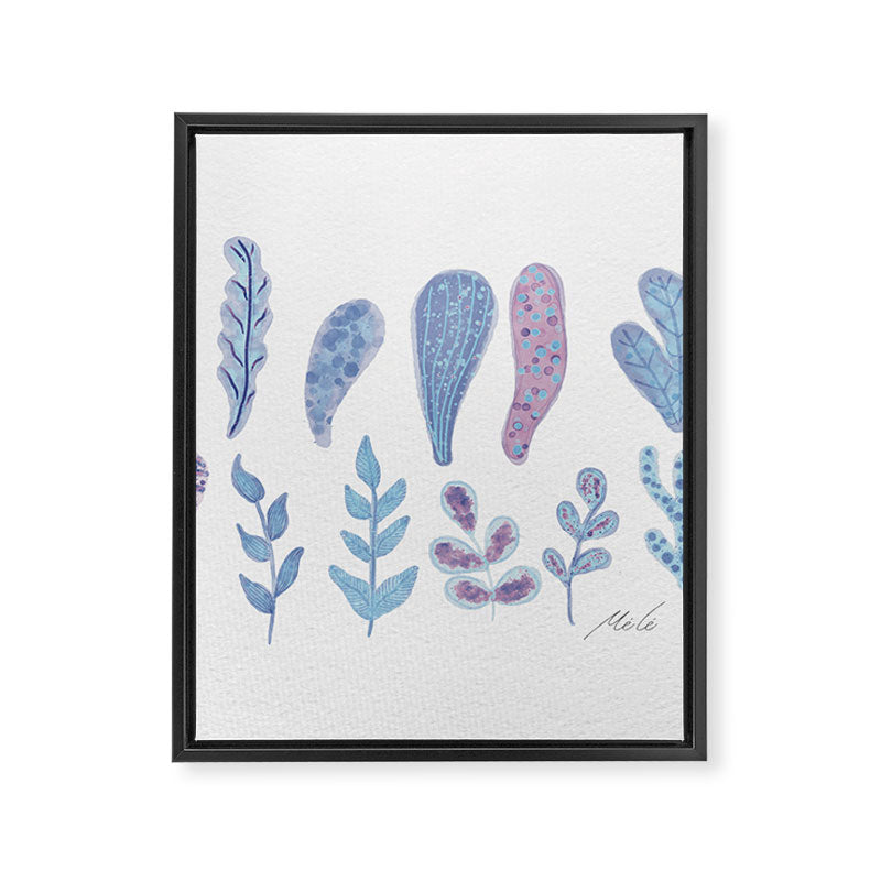 Watercolor Corals and Seaweed Framed Canvas Print Gallery Image 8
