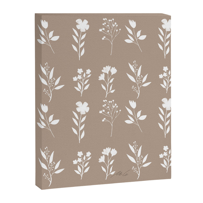 White Flower Pattern_02 Canvas Print Gallery Image 1
