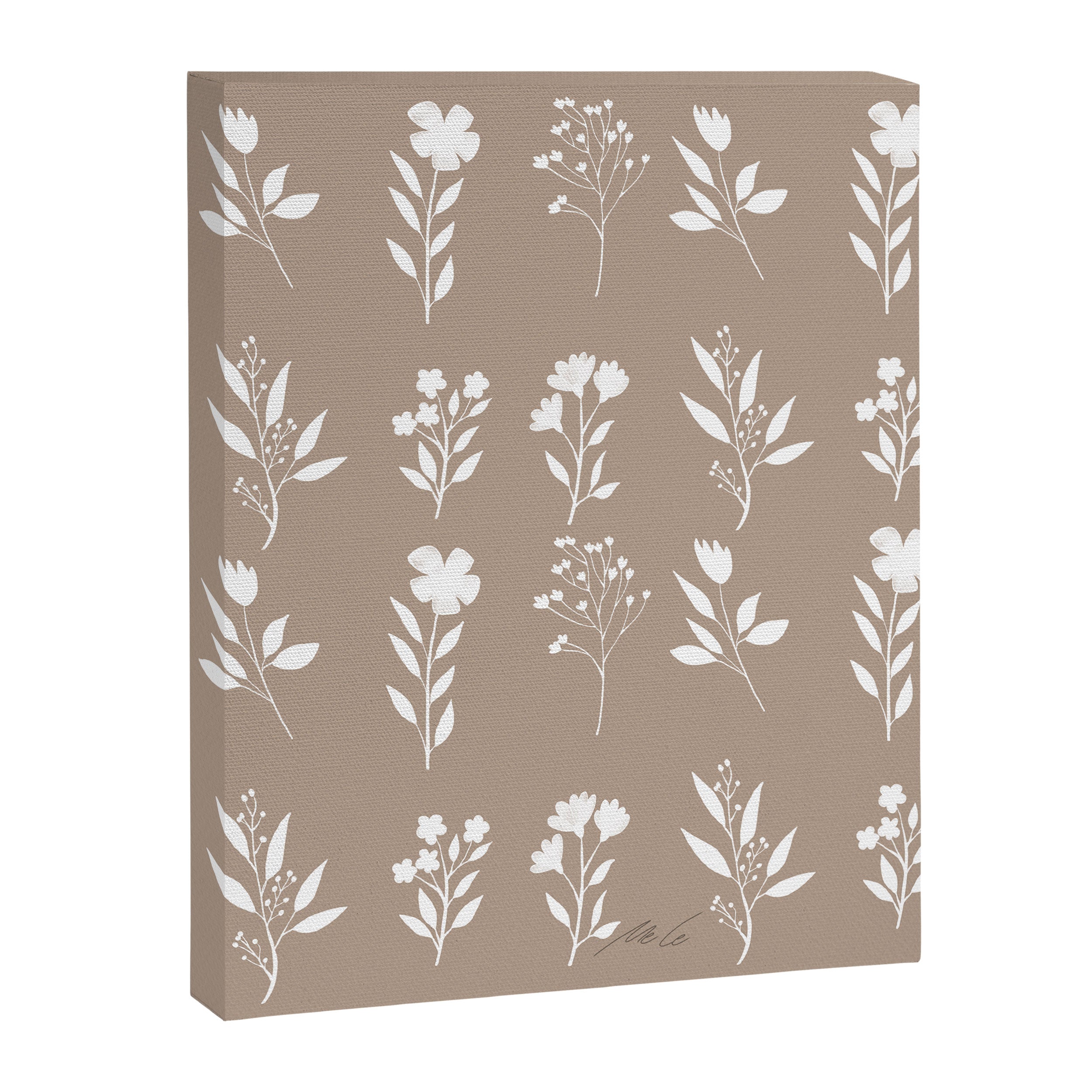 White Flower Pattern_02 Canvas Print Gallery Image 6
