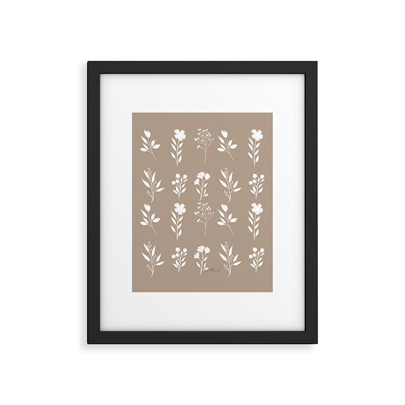 White Flower Pattern_02 Framed Art Print Gallery Image 5