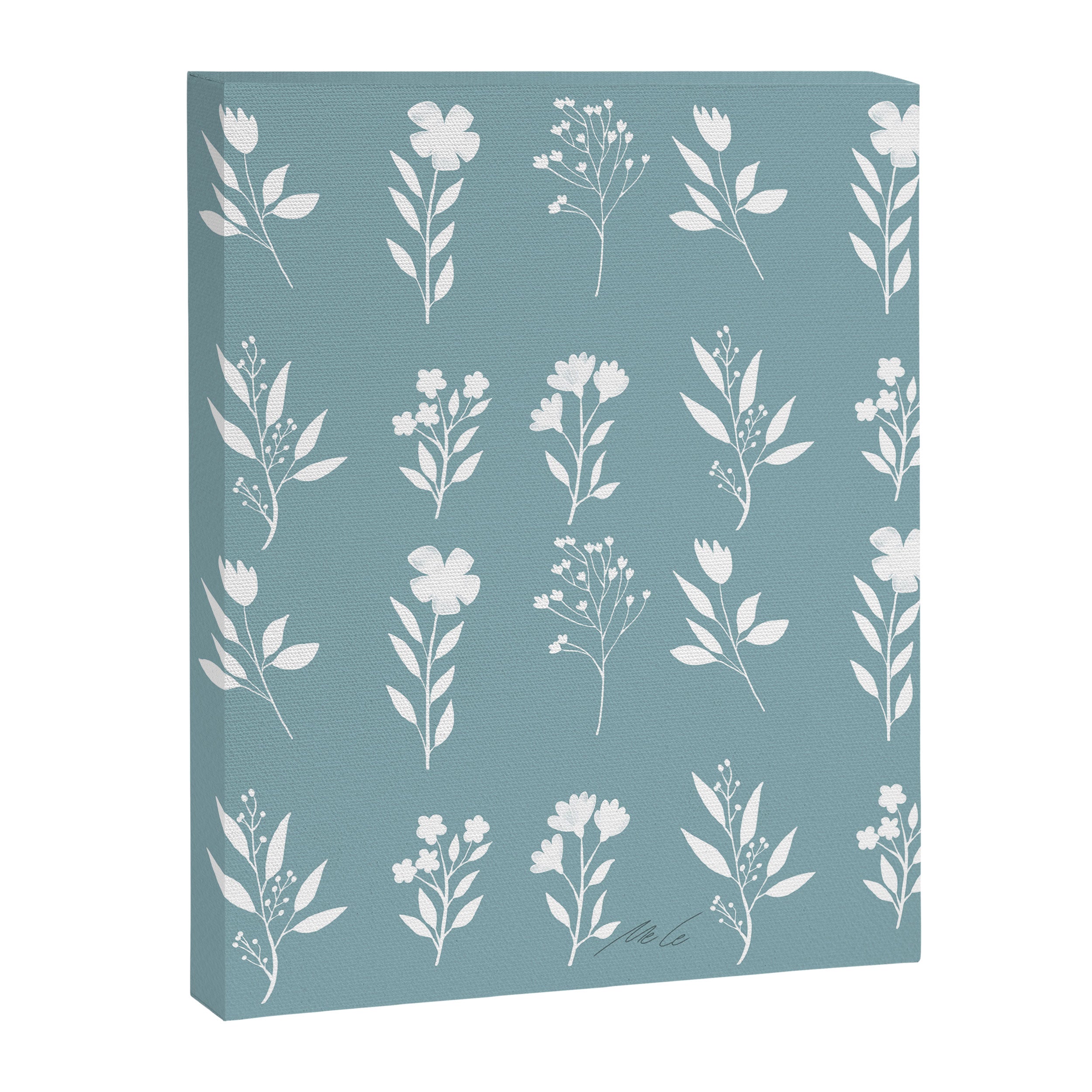 White Flower Pattern_05 Canvas Print Gallery Image 6