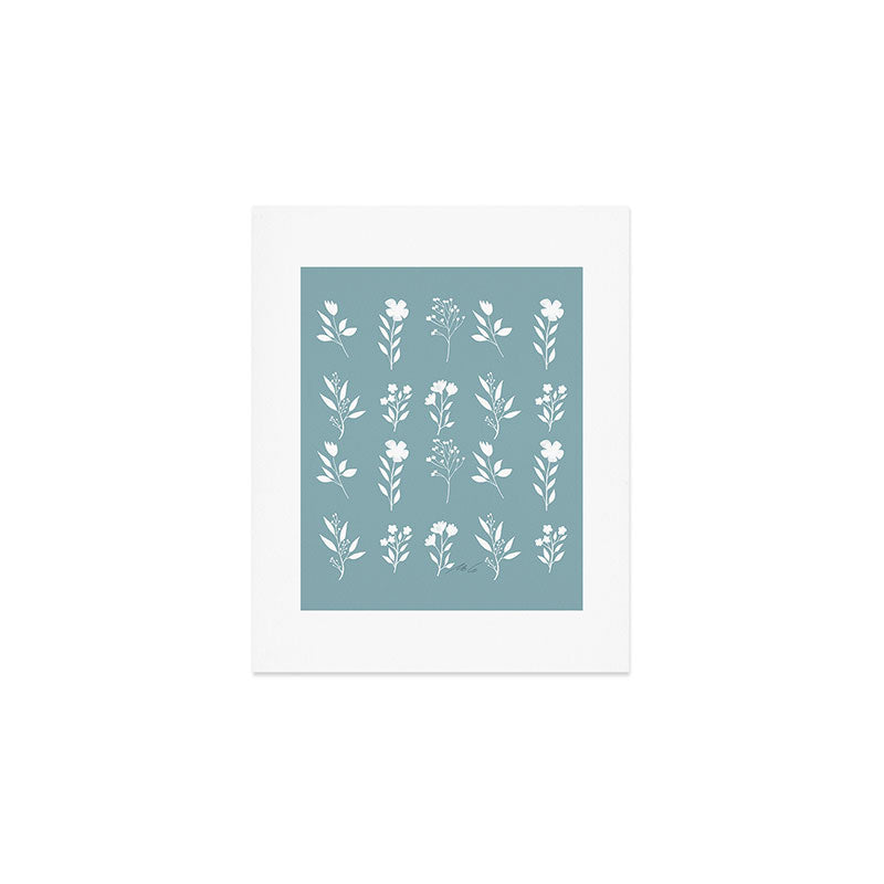 White Flower Pattern_05 Art Print Gallery Image 1