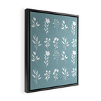 White Flower Pattern_05 Framed Canvas Print Gallery Image 2