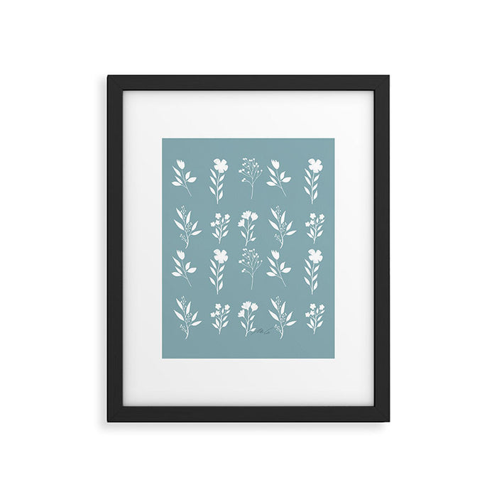 White Flower Pattern_05 Framed Art Print Gallery Image 1