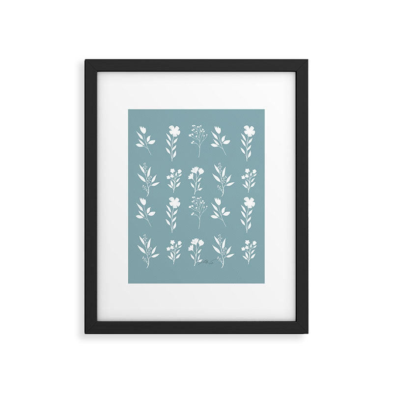 White Flower Pattern_05 Framed Art Print Gallery Image 5