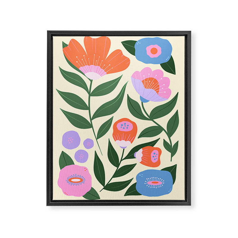 Abstract Flora Framed Canvas Print Gallery Image 6