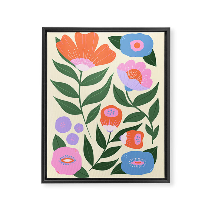 Abstract Flora Framed Canvas Print Gallery Image 1