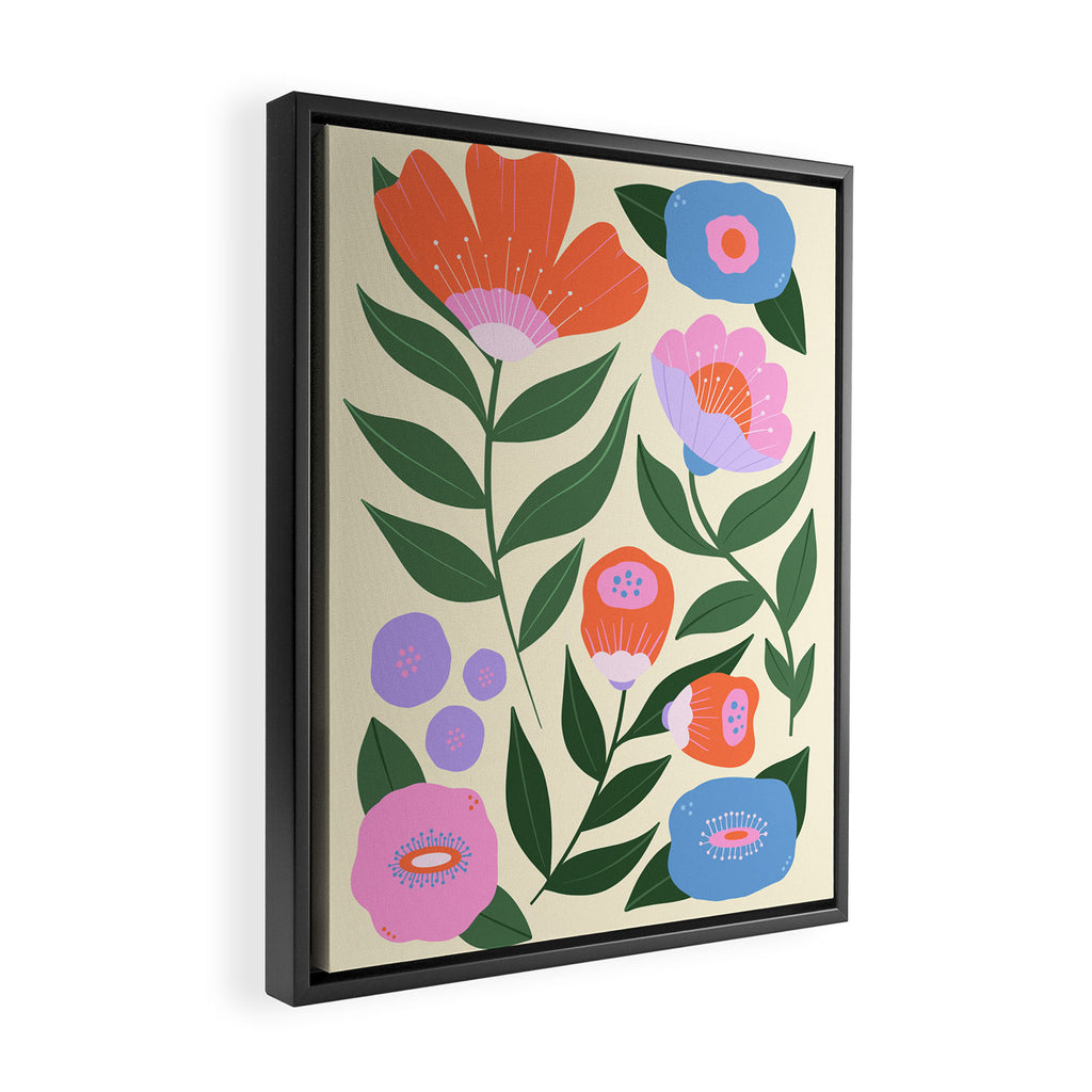 Abstract Flora Framed Canvas Print Gallery Image 2