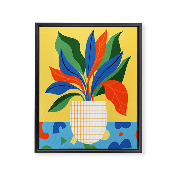 Abstract Plant Framed Canvas Print Gallery Image 1