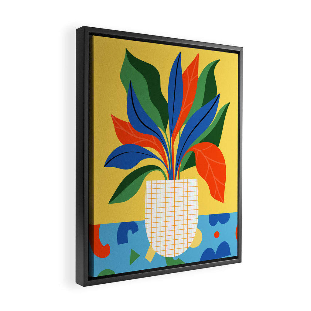 Abstract Plant Framed Canvas Print Gallery Image 2