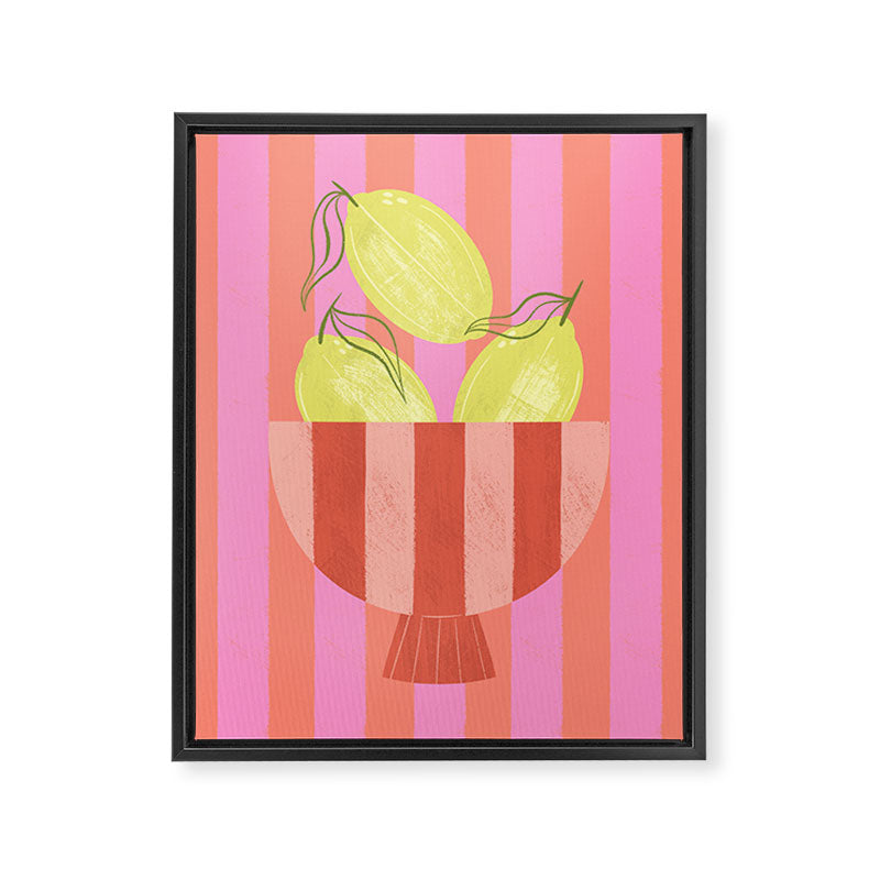 Bowl of Lemons Framed Canvas Print Gallery Image 6
