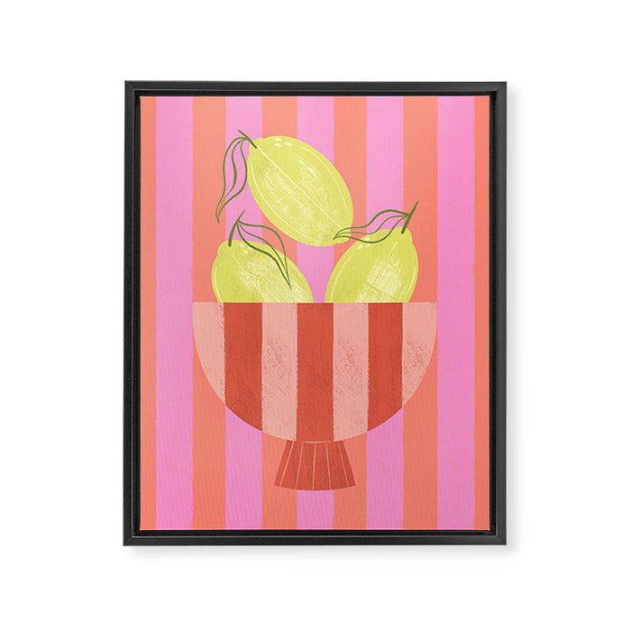 Bowl of Lemons Framed Canvas Print Gallery Image 1