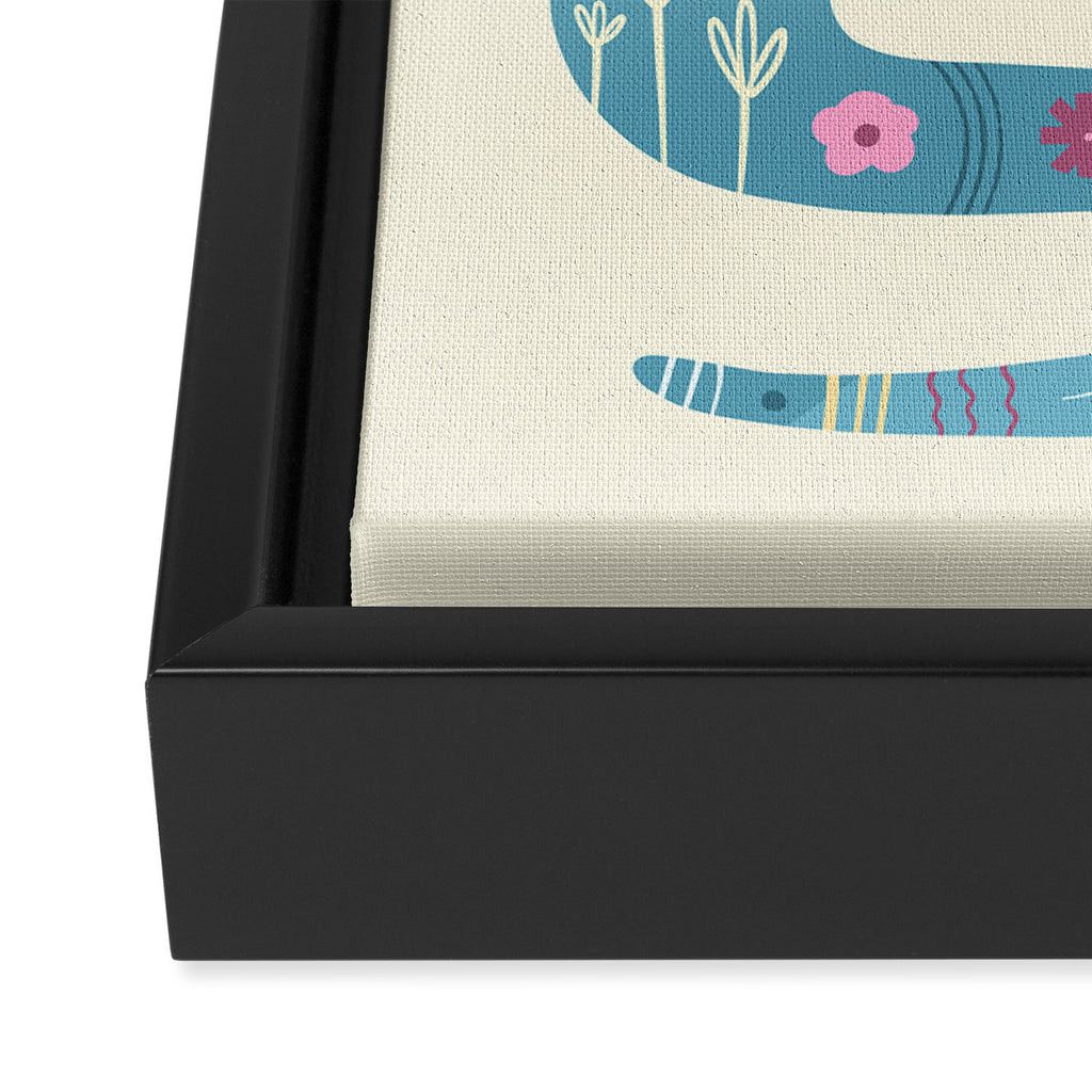 Floral Snake Framed Canvas Print Gallery Image 3