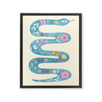 Floral Snake Framed Canvas Print Gallery Image 6