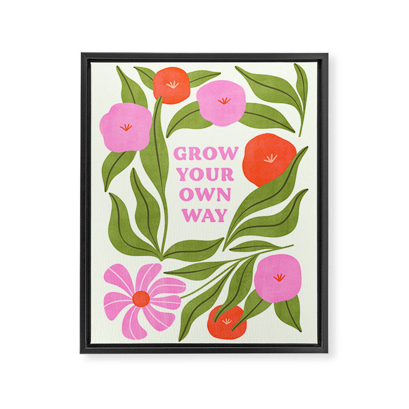 Grow Your Own Way Framed Canvas Print Gallery Image 6