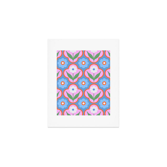 Retro Flowers Art Print Gallery Image 1