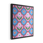 Retro Flowers Framed Canvas Print Gallery Image 2