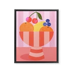 Striped Fruit Bowl Framed Canvas Print Gallery Image 6