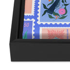 Vintage Stamps Framed Canvas Print Gallery Image 3