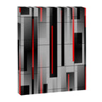Off the Grid - Abstract - Gray, Black, Red Canvas Print Gallery Image 8