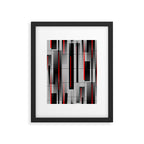 Off the Grid - Abstract - Gray, Black, Red Framed Art Print Gallery Image 6