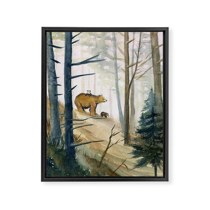 Bear Family 2 Framed Canvas Print Gallery Image 1
