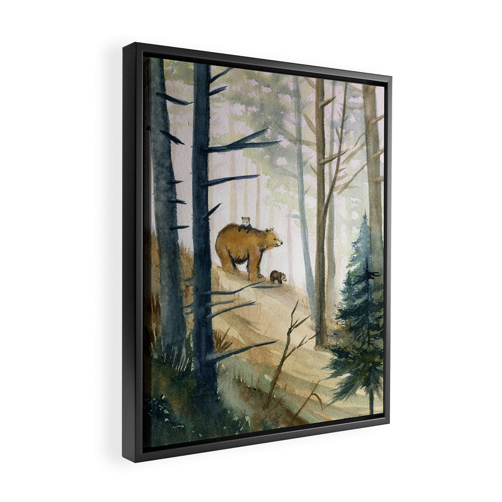 Bear Family 2 Framed Canvas Print Gallery Image 2