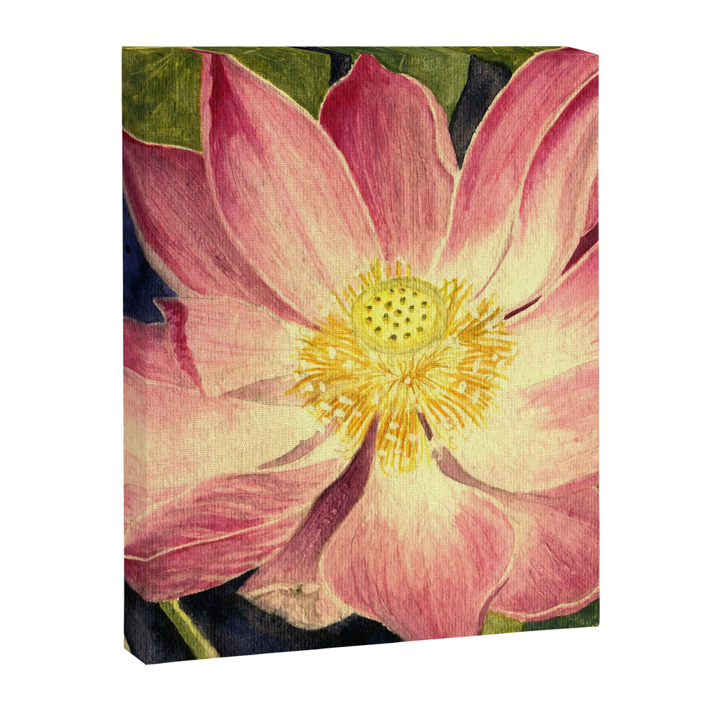 Big Lotus Watercolor Canvas Print Gallery Image 8