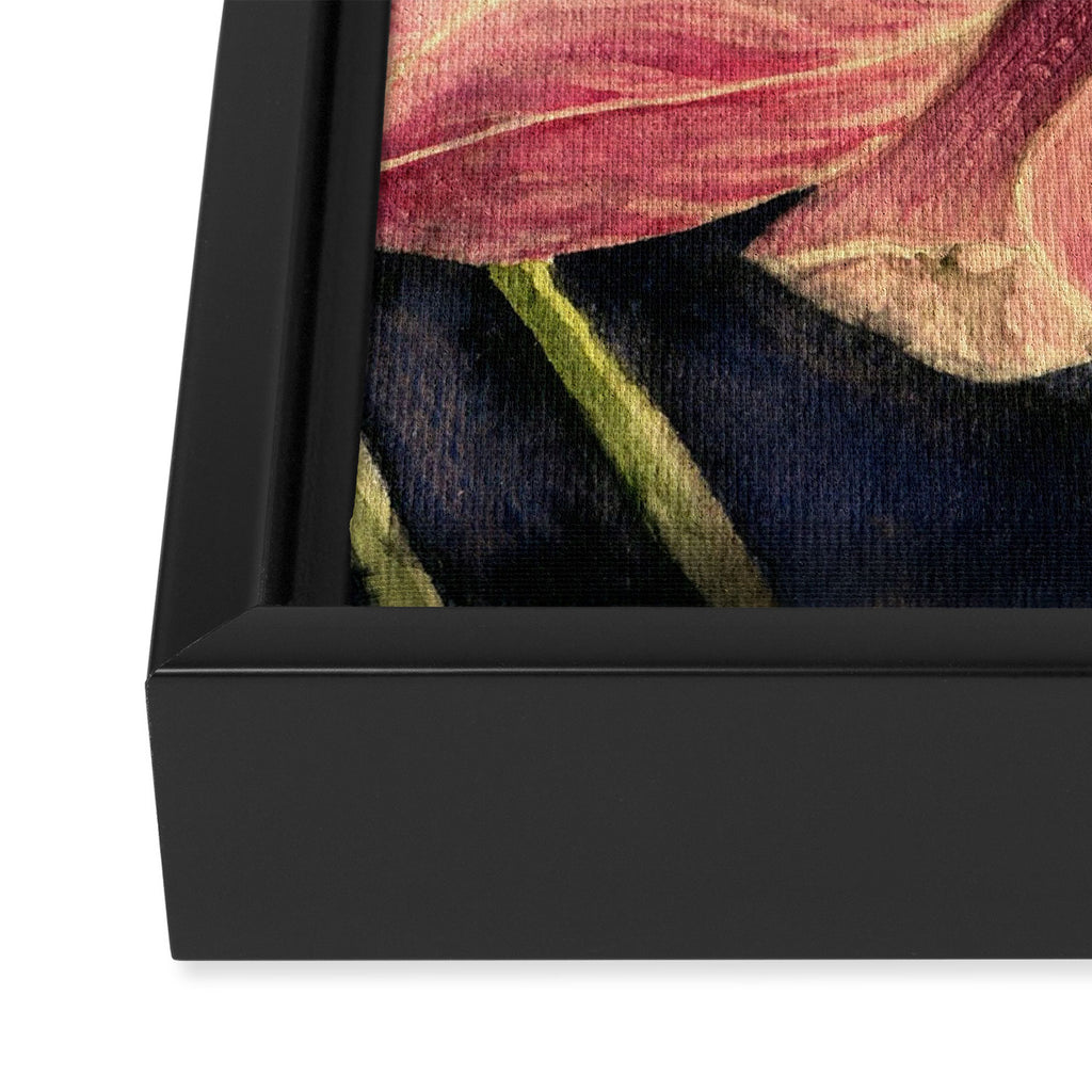 Big Lotus Watercolor Framed Canvas Print Gallery Image 3