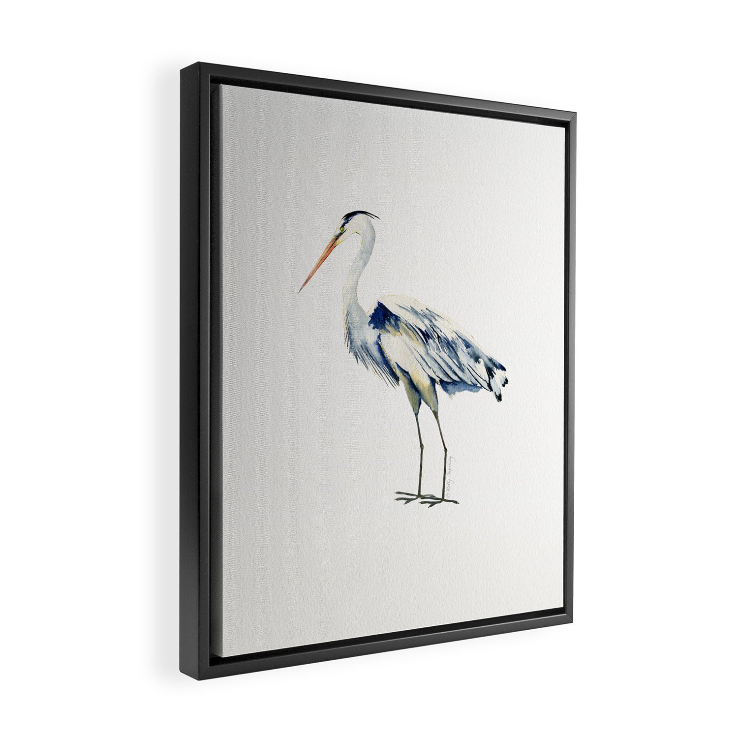 Blue Heron  Framed Canvas Print Gallery Image 2