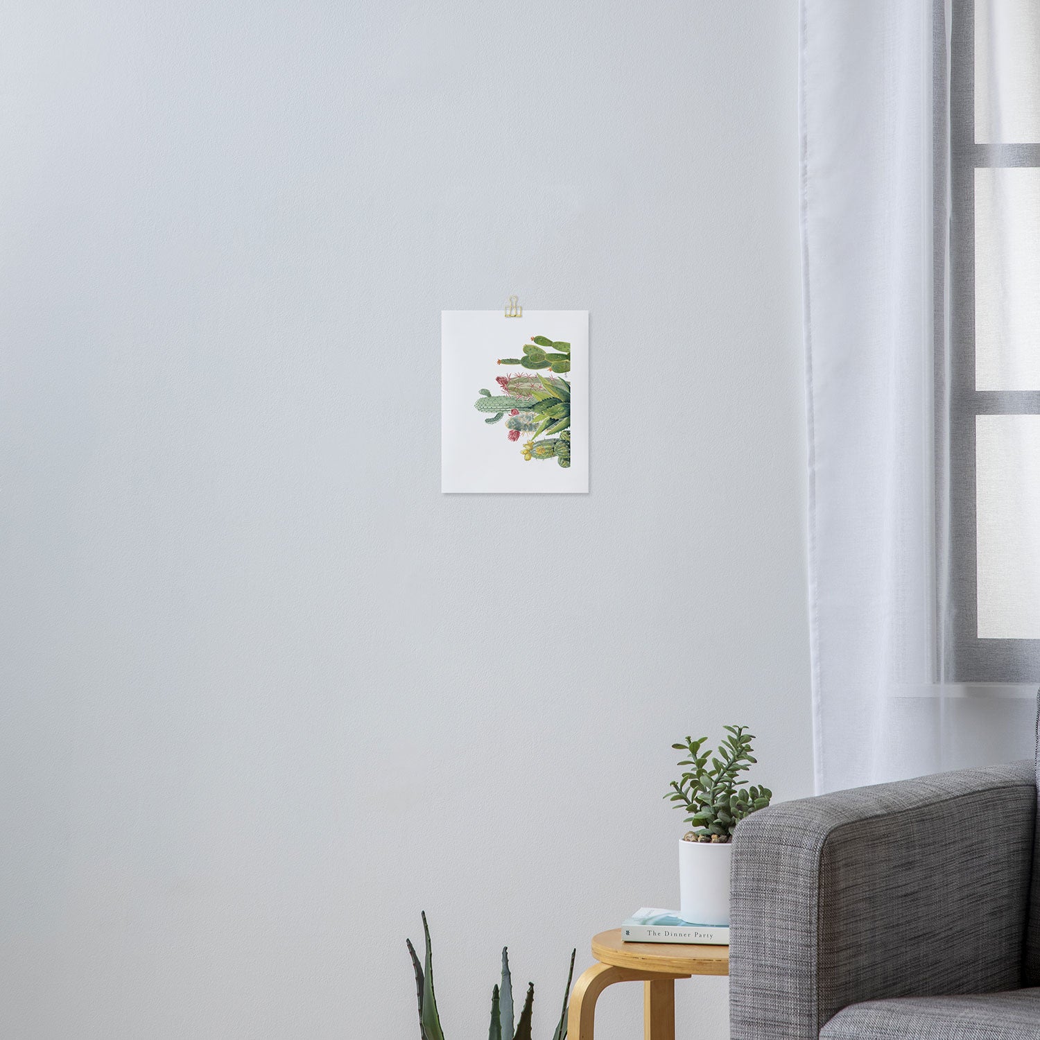 Cactus Watercolor Art Print Gallery Image 3