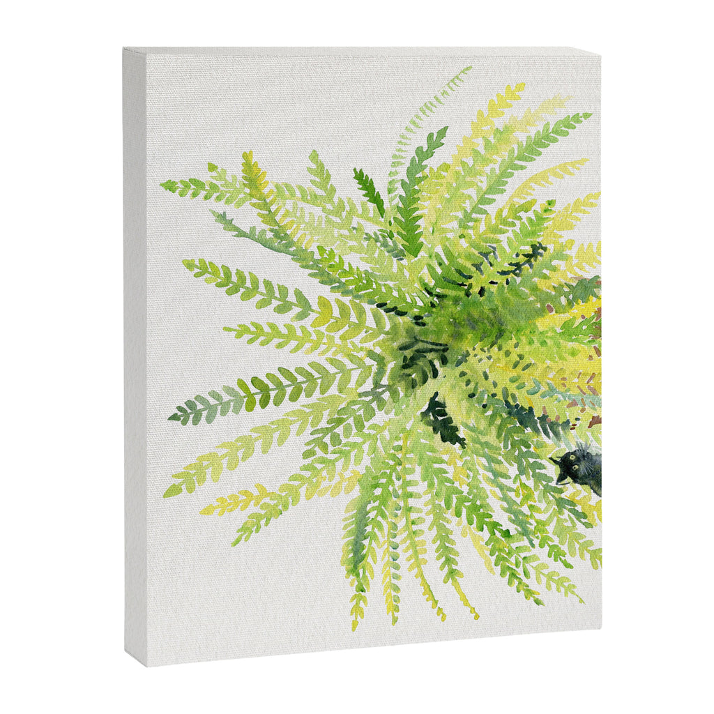 Cat and Fern Canvas Print Gallery Image 8