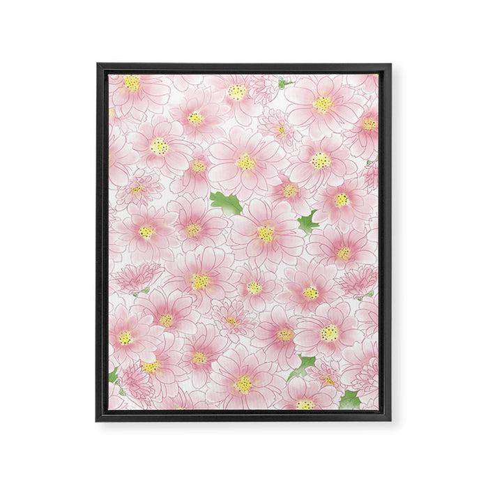 Chrysanthemum Watercolor  Framed Canvas Print Gallery Image 1