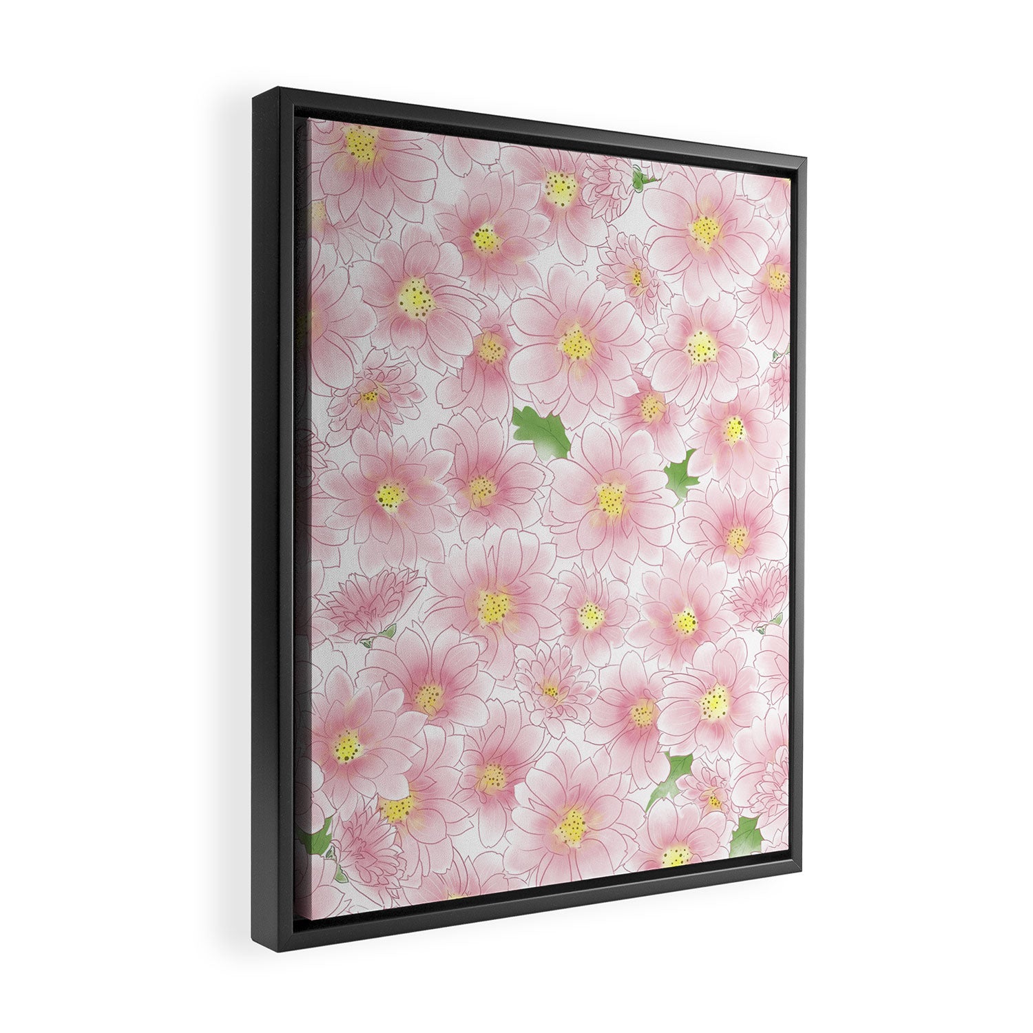 Chrysanthemum Watercolor  Framed Canvas Print Gallery Image 2