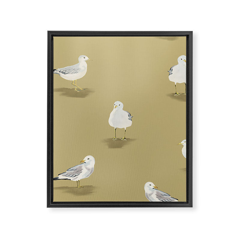 Coastal Seagulls  Framed Canvas Print Gallery Image 8