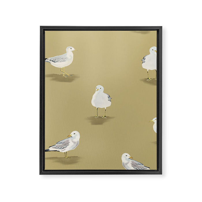 Coastal Seagulls  Framed Canvas Print Gallery Image 1