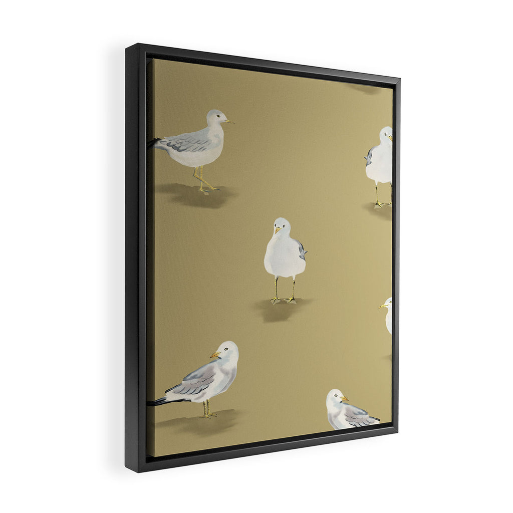 Coastal Seagulls  Framed Canvas Print Gallery Image 2