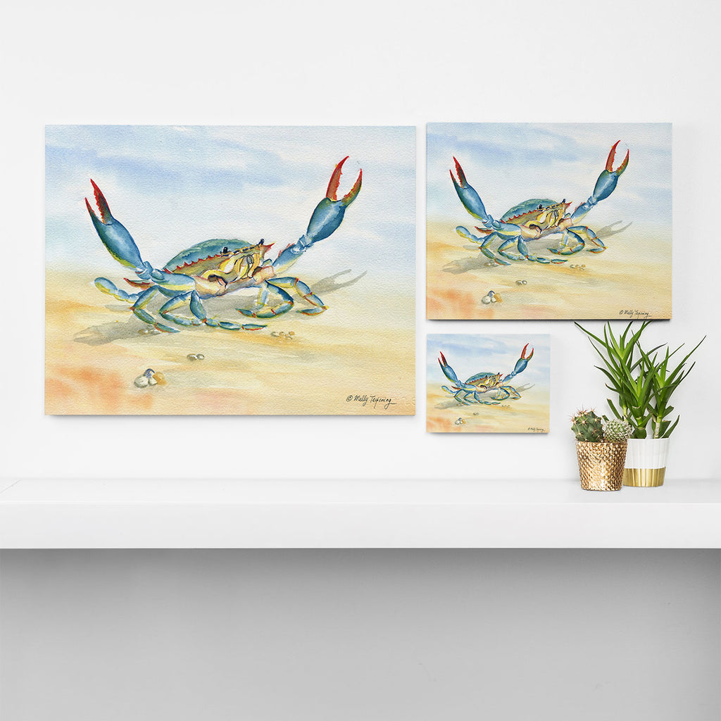 Colorful Blue Crab 2 Canvas Print Gallery Image 3
