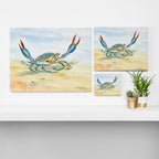 Colorful Blue Crab 2 Canvas Print Gallery Image 3