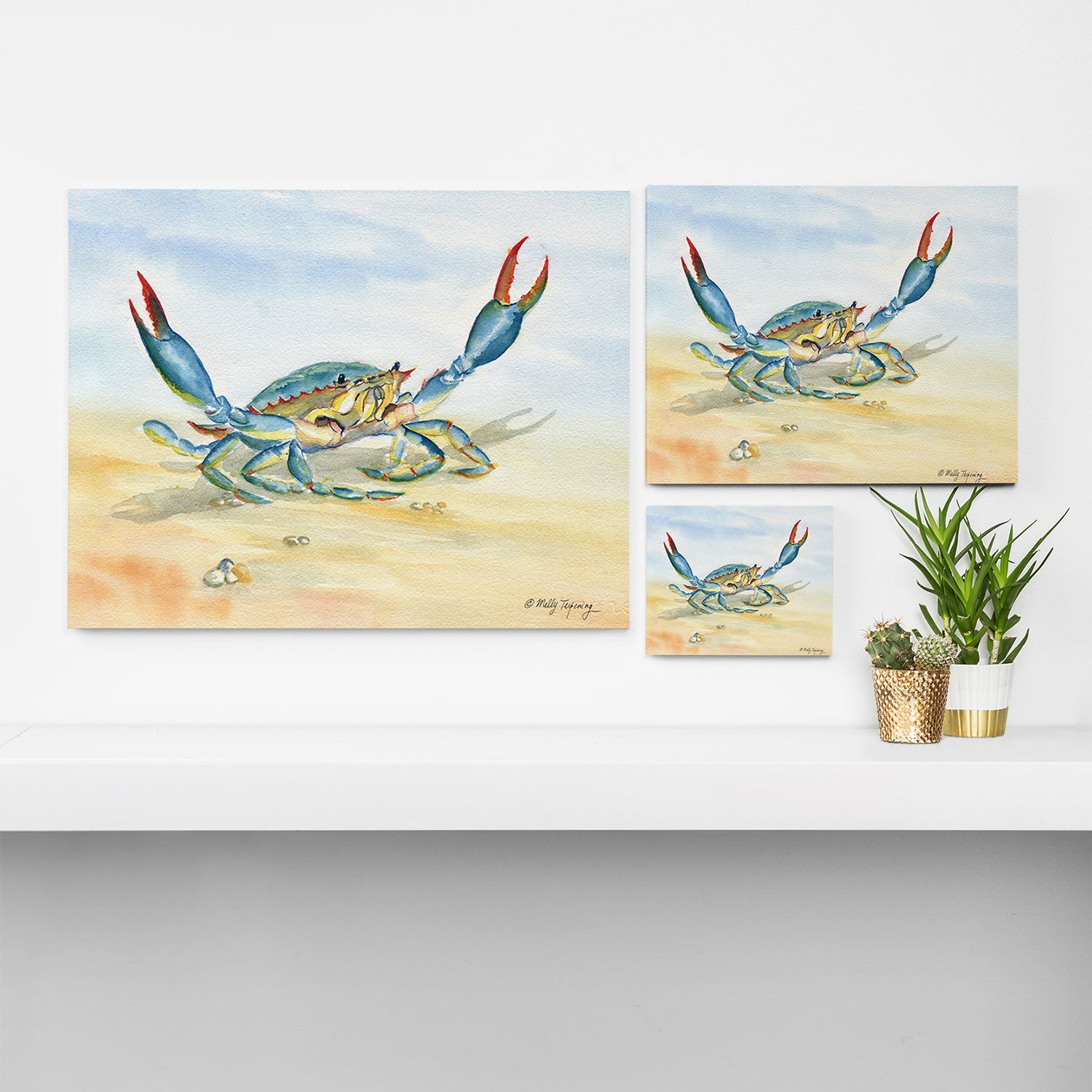 Colorful Blue Crab 2 Canvas Print Gallery Image 3