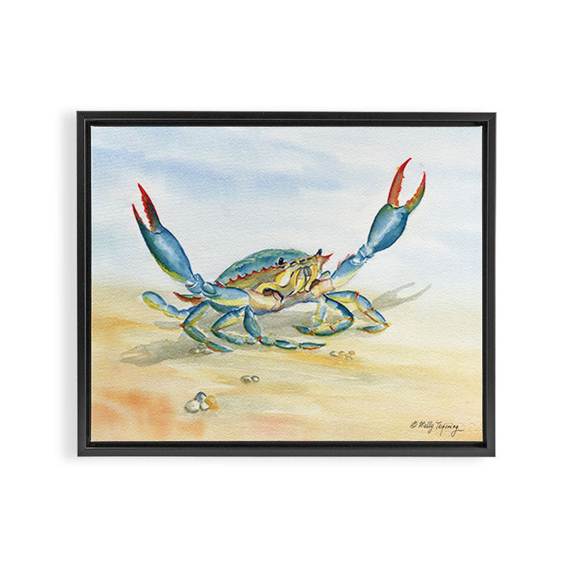 Colorful Blue Crab 2 Framed Canvas Print Gallery Image 3